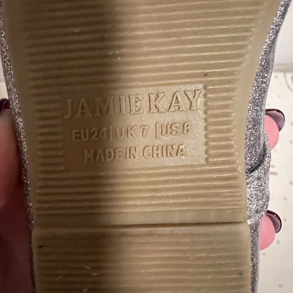 Jamie Kay Toddler Sparkle Mary Jane Ballet Flats - 8